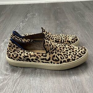 Rothy’s Camo Cat Animal Print The Original Slip Sneaker Size 10.5